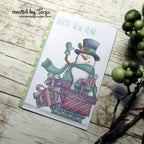 Karten-Kunst Clear Stamps KK-0170 - Schneemann mit Geschenken