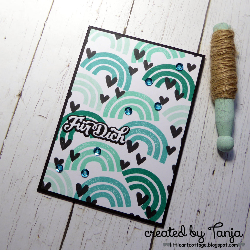 Karten-Kunst Clear Stamps KK-0186 - Rainbows / Regenbogen & Wolken