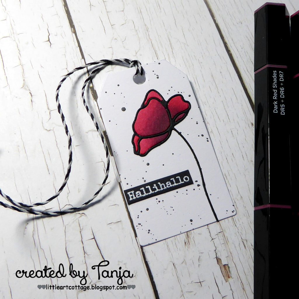 Karten-Kunst Stanzschablone kk-D141 - Scribble Poppies