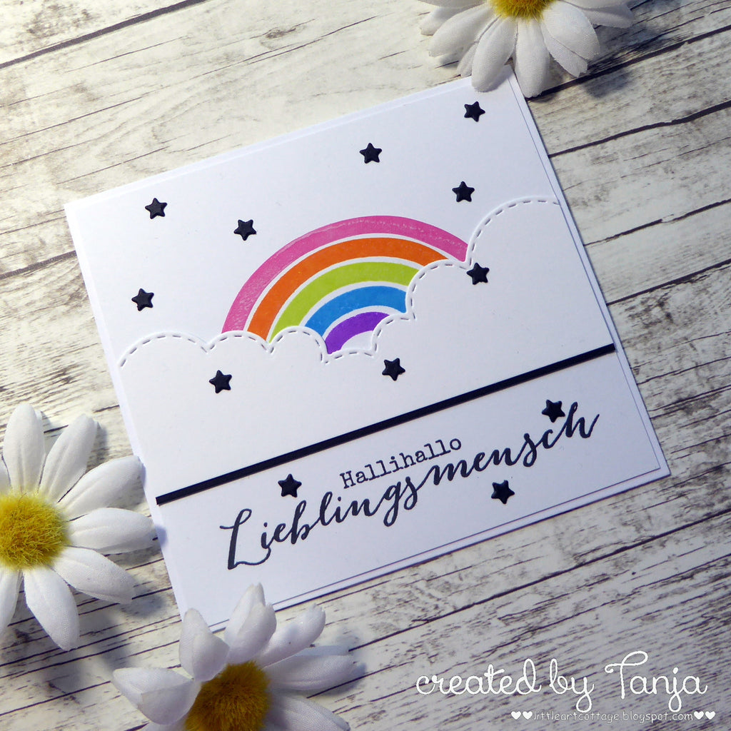 Karten-Kunst Clear Stamps KK-0186 - Rainbows / Regenbogen & Wolken