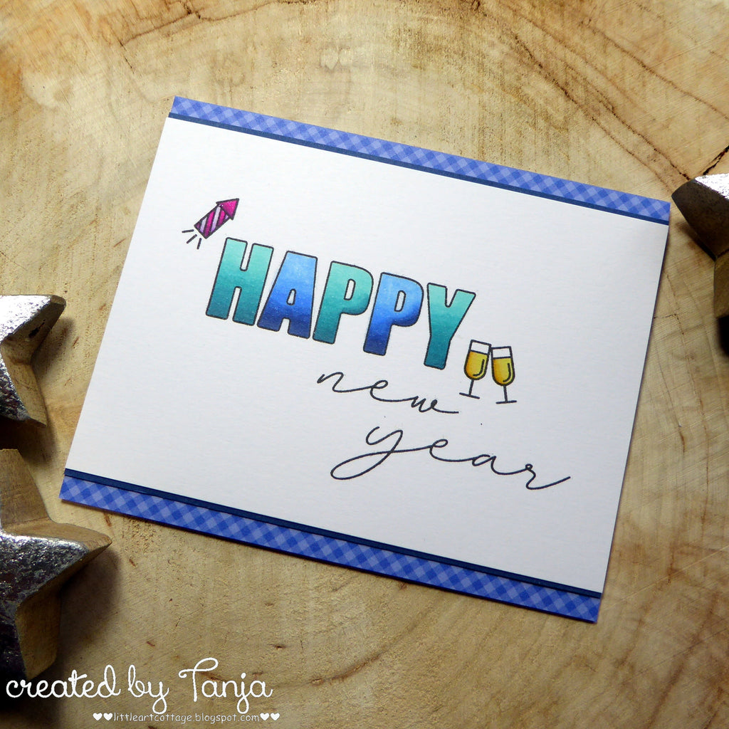 Karten-Kunst Clear Stamps KK-0205 - Mega Happy Birthday / New Year