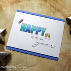Karten-Kunst Clear Stamps KK-0205 - Mega Happy Birthday / New Year