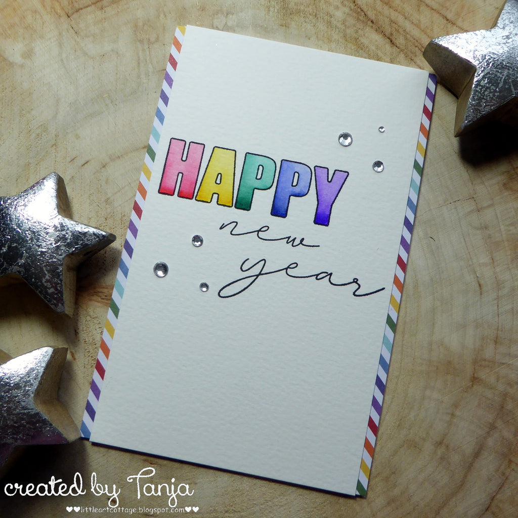 Karten-Kunst Clear Stamps KK-0205 - Mega Happy Birthday / New Year