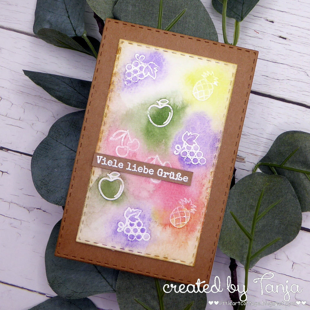 Karten-Kunst Clear Stamps KK-0219 - Mini Frames Obst