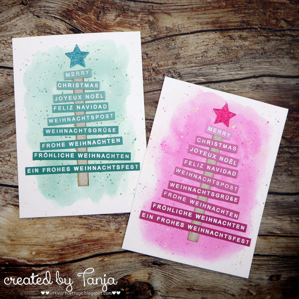 Karten-Kunst Clear Stamps KK-0201 - Weihnachten modern