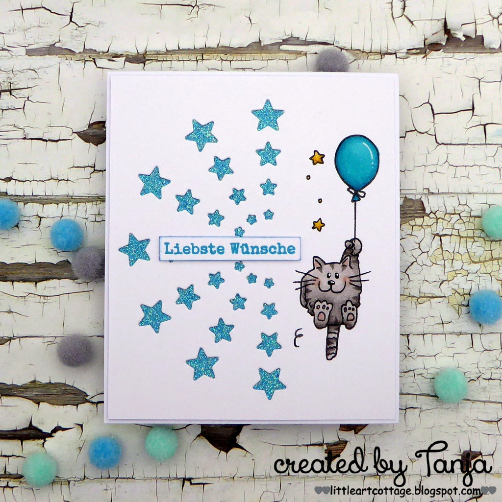 Karten-Kunst Clear Stamps KK-0077 - Viecher auf Ballonfahrt
