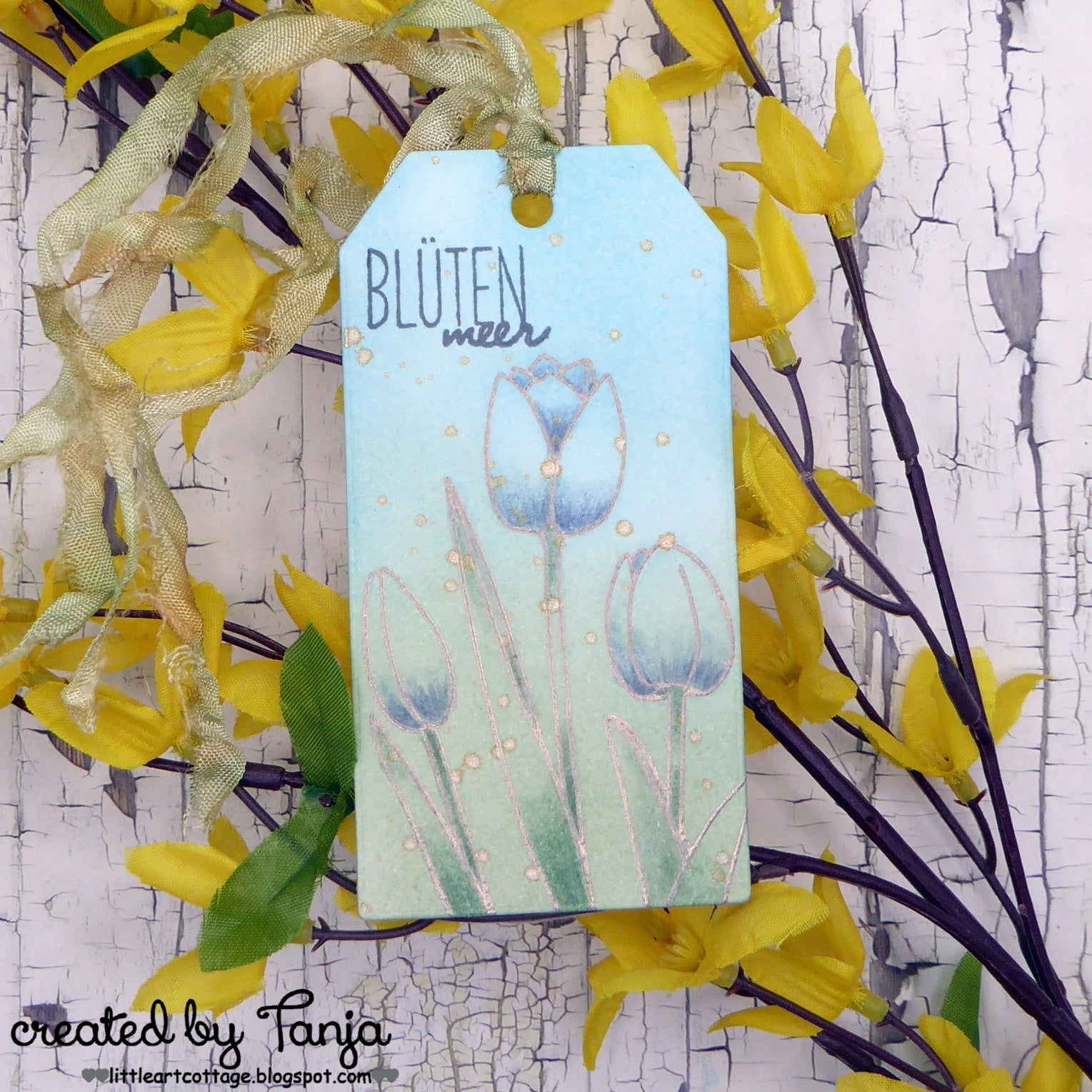 Karten-Kunst Clear Stamps KK-0234 - Scribble Tulips / Tulpen Stempel