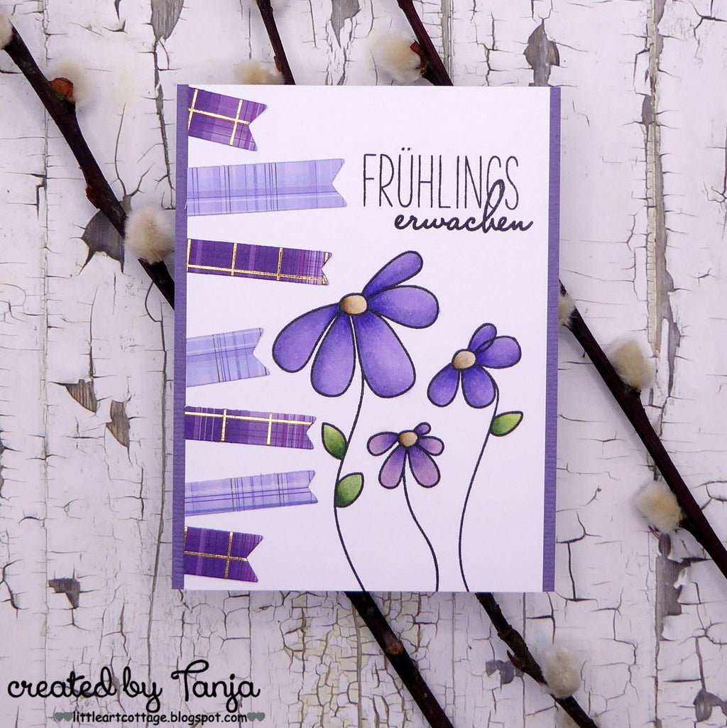 Karten-Kunst Clear Stamps KK-0128 - Scribble Daisies