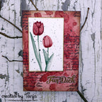 Karten-Kunst Clear Stamps KK-0234 - Scribble Tulips / Tulpen Stempel