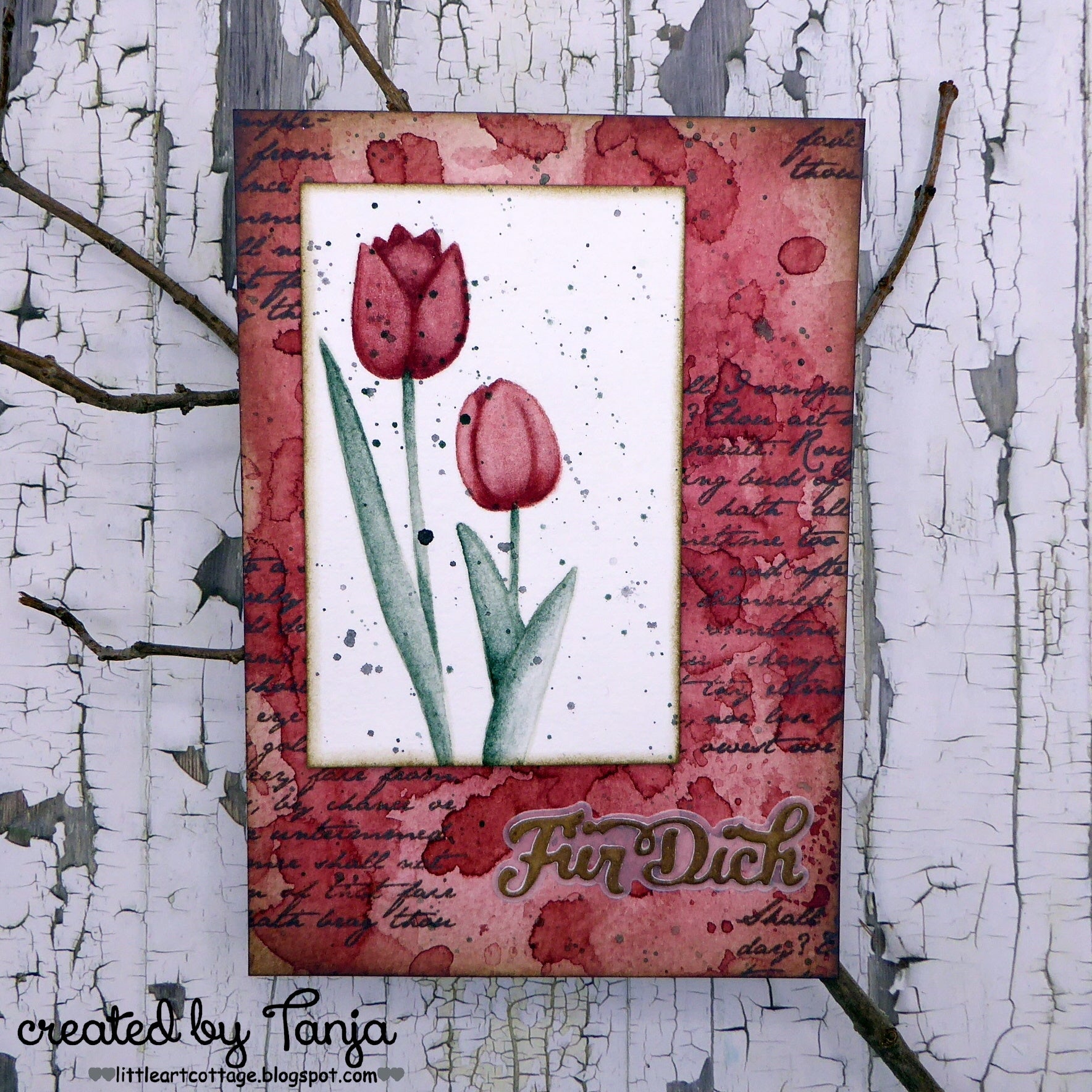 Karten-Kunst Clear Stamps KK-0234 - Scribble Tulips / Tulpen Stempel