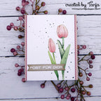 Karten-Kunst Clear Stamps KK-0234 - Scribble Tulips / Tulpen Stempel