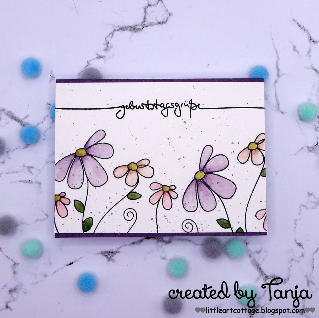 Karten-Kunst Clear Stamps KK-0243 - Schriftzug-Set zum Geburtstag