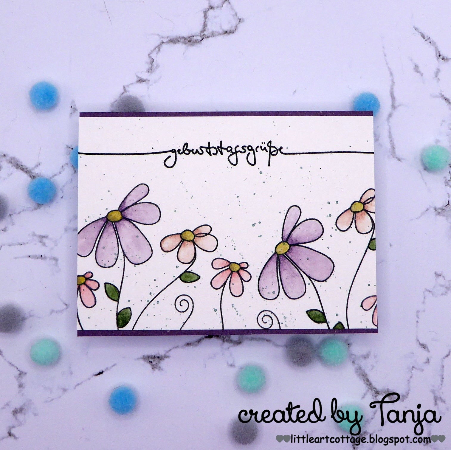 Karten-Kunst Clear Stamps KK-0243 - Schriftzug-Set zum Geburtstag