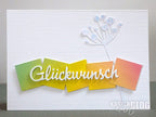 Karten-Kunst Stanzschablone kk-D006 - Große Texte Glückwunsch
