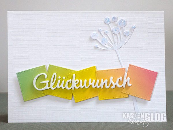 Karten-Kunst Stanzschablone kk-D006 - Große Texte Glückwunsch
