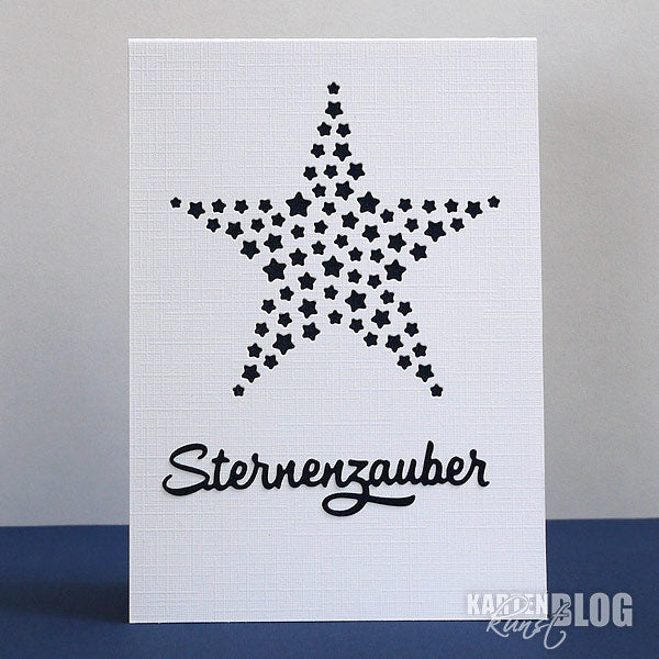 Karten-Kunst Stanzschablone kk-D017 - Kleine Texte Sternenzauber