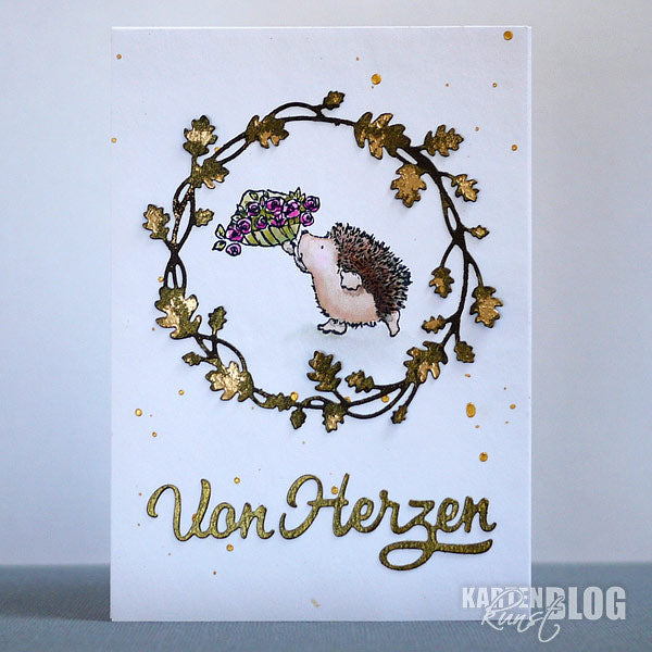 Karten-Kunst Stanzschablone kk-D040 - Große Texte Von Herzen