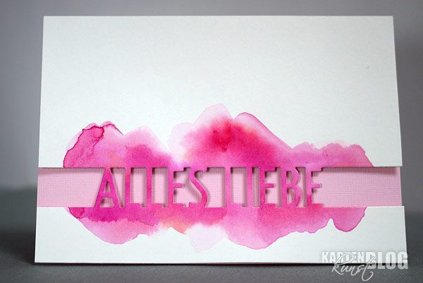Karten-Kunst Stanzschablone kk-D050 - Brückentext Alles Liebe
