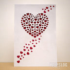 Karten-Kunst Stanzschablone kk-D047 - Heart of Hearts / Herz aus Herzchen