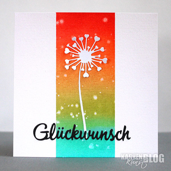 Karten-Kunst Stanzschablone kk-D006 - Große Texte Glückwunsch