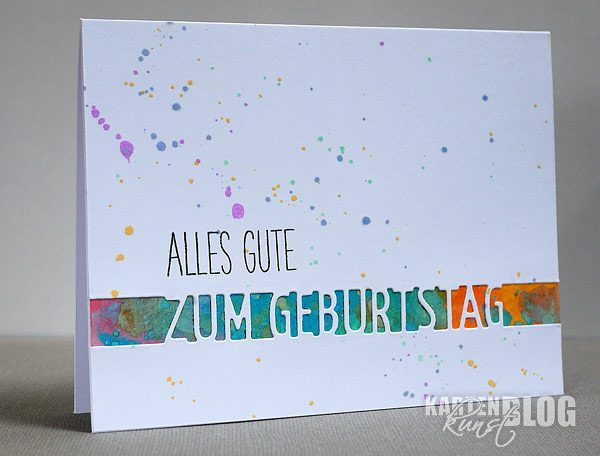 Karten-Kunst Stanzschablone kk-D058 - Brückentext Zum Geburtstag