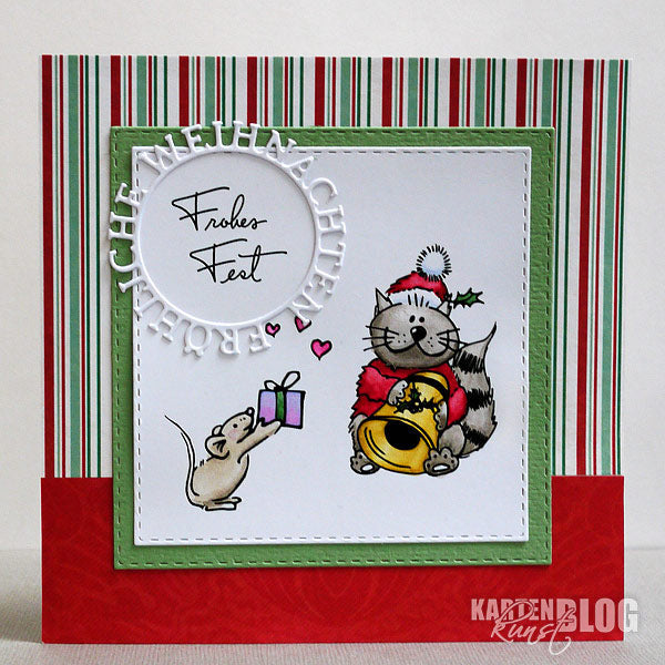 Karten-Kunst Stanzschablone kk-D043 - Kreistexte Ein frohes Weihnachtsfest