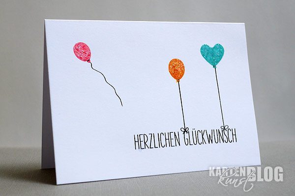 Karten-Kunst Clear Stamps KK-0099 - Luftballon-Grüße