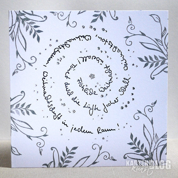 Karten-Kunst Clear Stamps KK-0113 - Spiral-Text Weihnachten