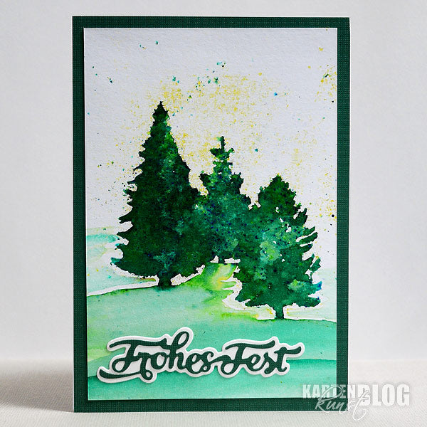 Karten-Kunst Stanzschablone kk-D071 - Nyala Script Frohes Fest