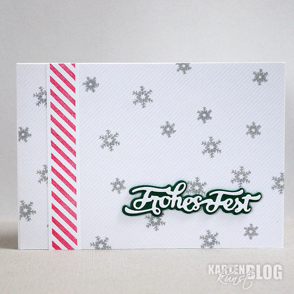 Karten-Kunst Stanzschablone kk-D071 - Nyala Script Frohes Fest