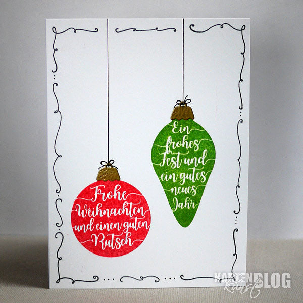 Karten-Kunst Clear Stamps KK-0120 - Christbaum-Ornamente