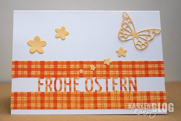 Karten-Kunst Stanzschablone kk-D051 - Brückentext Frohe Ostern