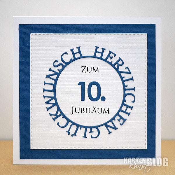 Karten-Kunst Stanzschablone kk-D042 - Kreistexte Herzlichen Glückwunsch