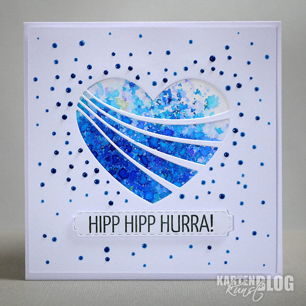 Karten-Kunst Stanzschablone kk-D080 - Wavy Heart / Herz mit Wellenlinien