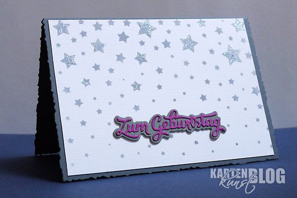 Karten-Kunst Stanzschablone kk-D079 - Nyala Script Zum Geburtstag