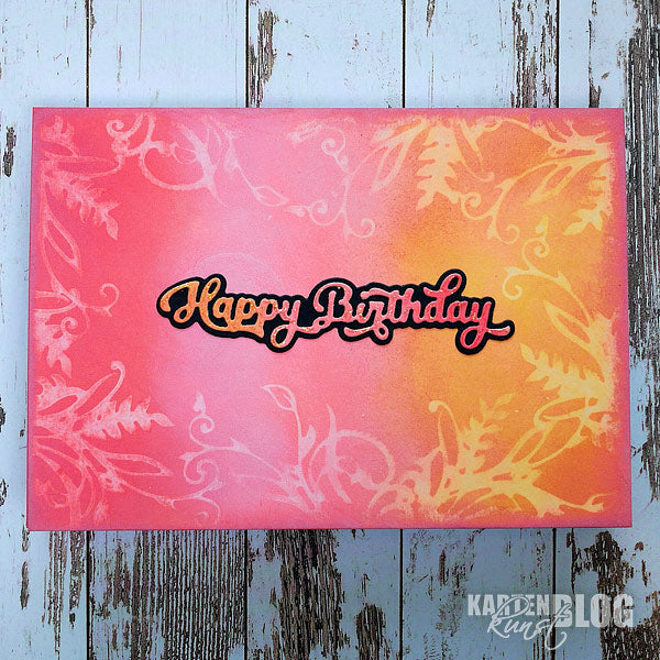 Karten-Kunst Stanzschablone kk-D092 - Nyala Script Happy Birthday