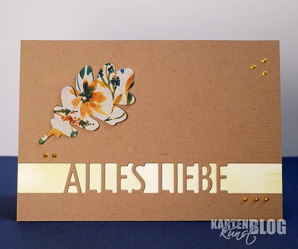Karten-Kunst Stanzschablone kk-D050 - Brückentext Alles Liebe