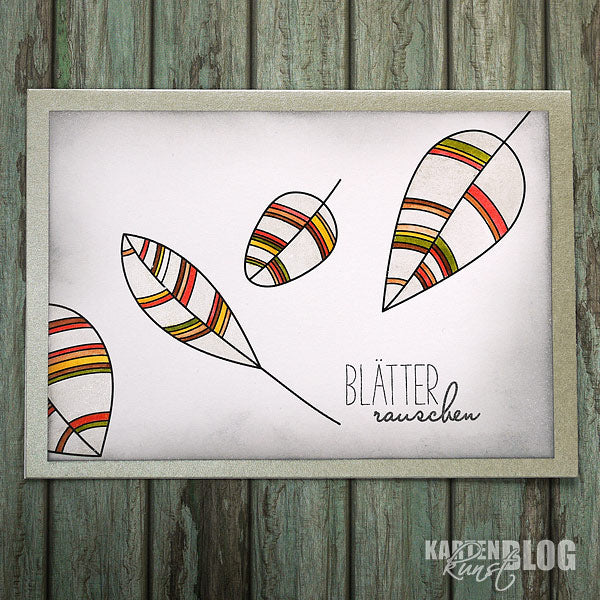 Karten-Kunst Clear Stamps KK-0151 - Scribble Leaves / Moderne Blätter