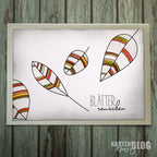 Karten-Kunst Clear Stamps KK-0151 - Scribble Leaves / Moderne Blätter