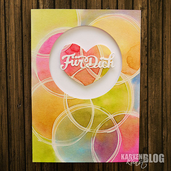 Karten-Kunst Stanzschablone kk-D081 - Round Hearts