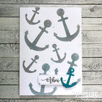 Karten-Kunst Stanzschablone kk-D087 - Anchors / Anker