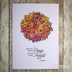 Karten-Kunst Clear Stamps KK-0135 - Chrysanthemum