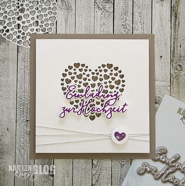 Karten-Kunst Stanzschablone kk-D105 - Elegant Script Einladung zur Hochzeit