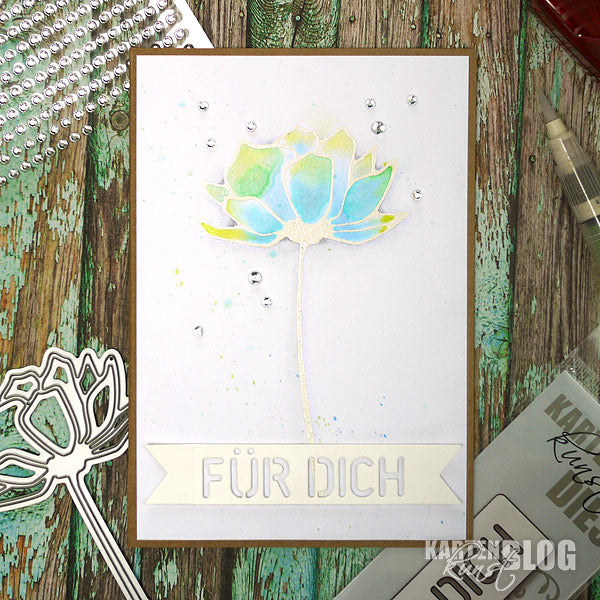 Karten-Kunst Stanzschablone kk-D111 - Stencil Tag Für Dich