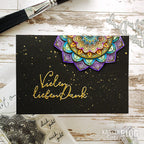 Karten-Kunst Stanzschablone kk-D110 - Elegant Script Vielen lieben Dank