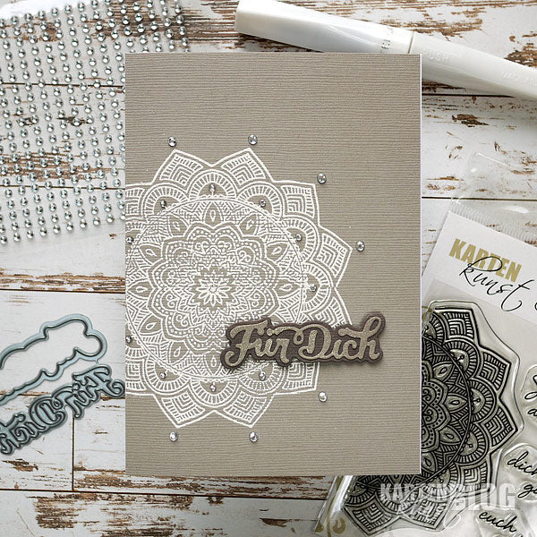 Karten-Kunst Clear Stamps KK-0158 - Mandala Schön dass es dich gibt