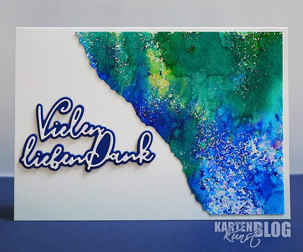 Karten-Kunst Stanzschablone kk-D110 - Elegant Script Vielen lieben Dank
