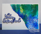 Karten-Kunst Stanzschablone kk-D110 - Elegant Script Vielen lieben Dank