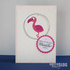 Karten-Kunst Stanzschablone kk-D114 - Mini Flamingo