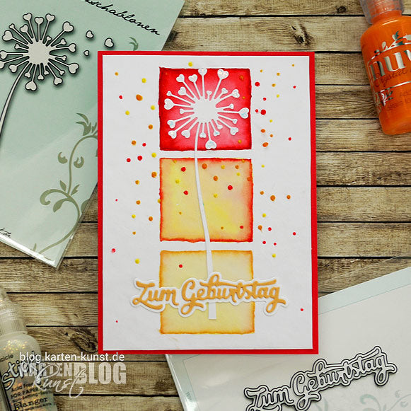 Karten-Kunst Stanzschablone kk-D079 - Nyala Script Zum Geburtstag